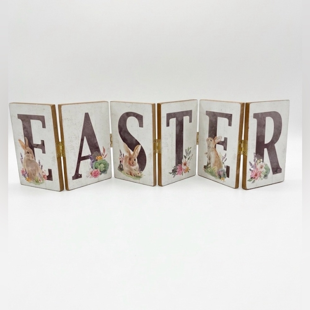EASTER Wooden Foldable Block Decoration